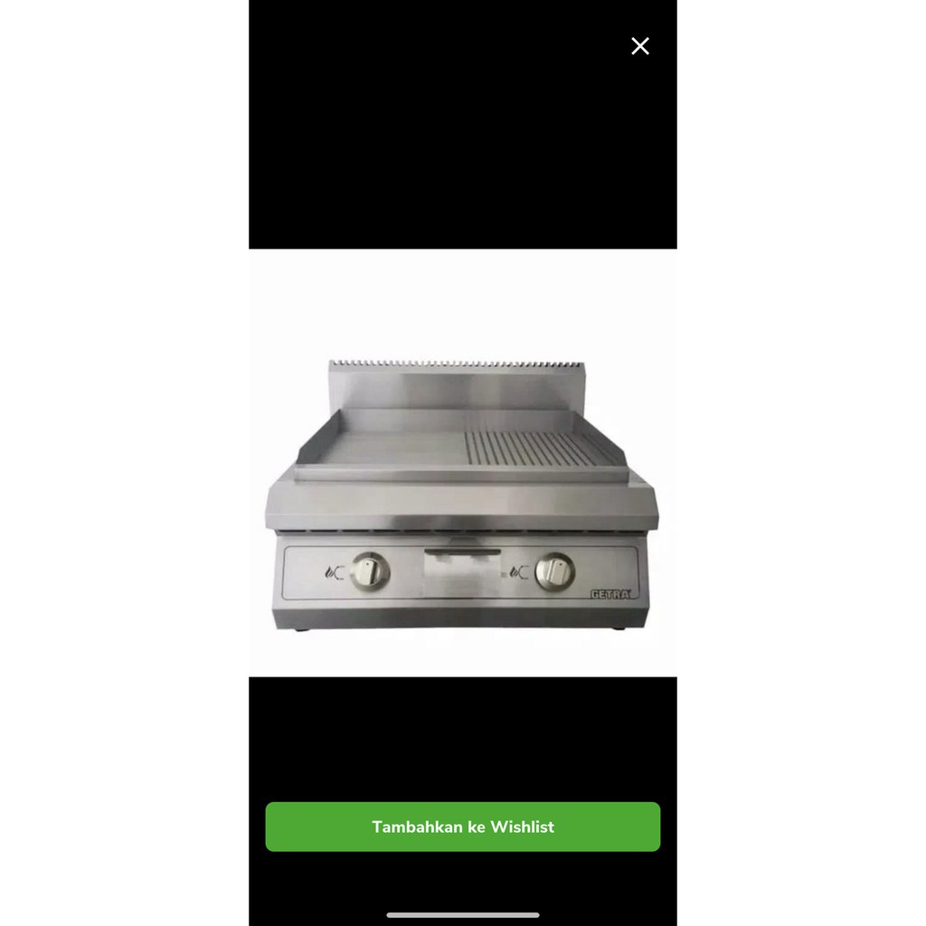 Half flat gas griddle kompor gas steak grill GETRA ET GGR 60H