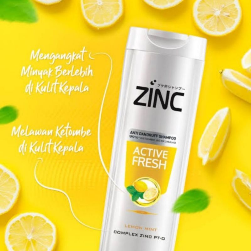 ZINC Shampoo Active Fresh Lemon Mint 170mL