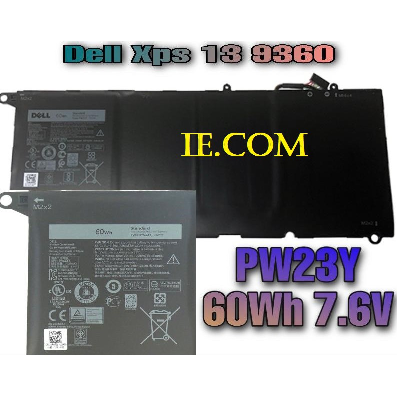 Baterai Laptop Dell XPS 13 9360 PW23Y