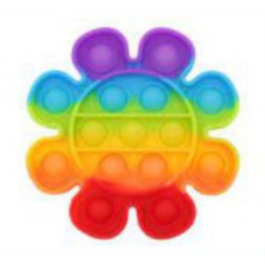 Pop It Fidget Push Mainan Anti Stress Rainbow +/- 12 cm-5