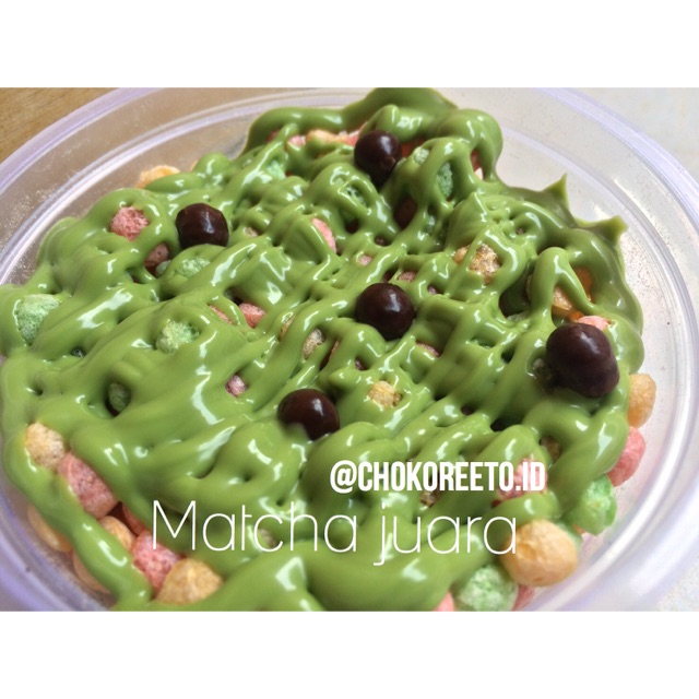 

Coklat krispy chokoreeto matcha juara