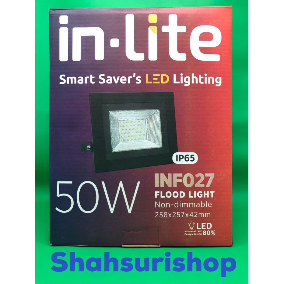 LAMPU SOROT LED INLITE IN-LITE 50W 50 W 50 WATT FLOODLIGHT INF027