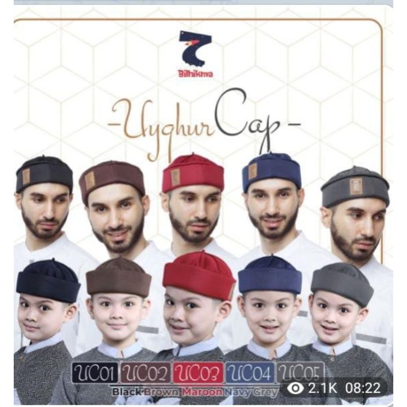 Peci Uyghur bilhikmah/inovasi peci taliban cap bilhikma