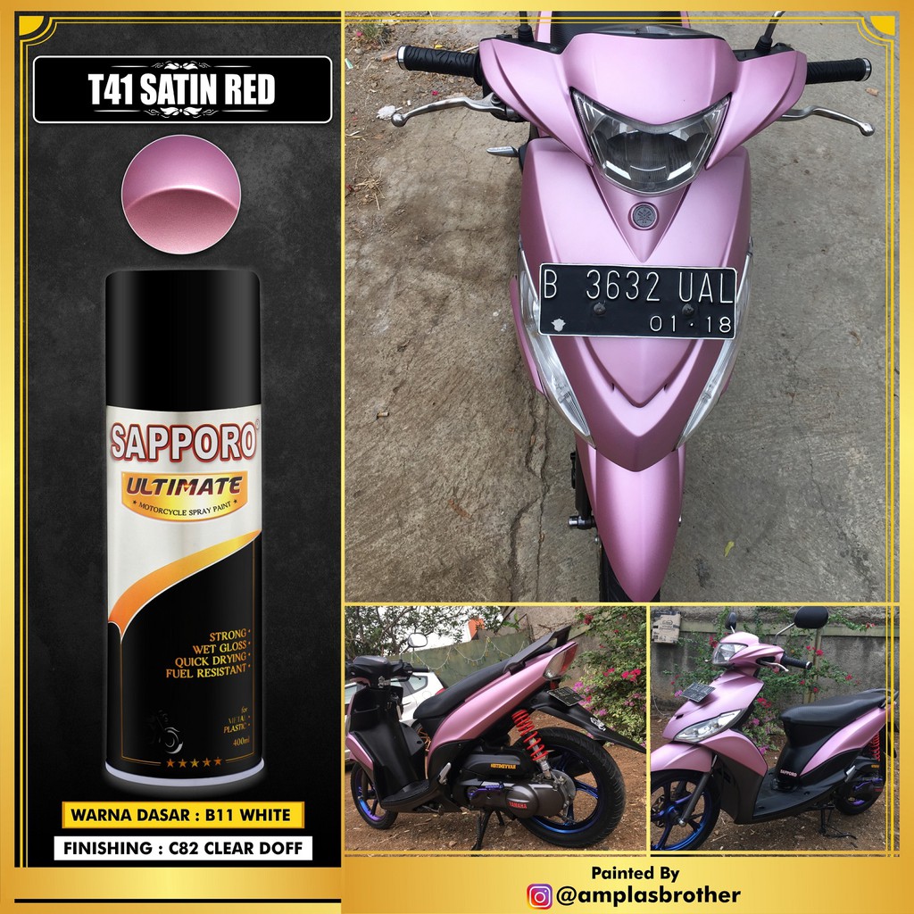 Sapporo Ultimate T41 Satin Red / Cat Spray Semprot Aerosol Terbaik