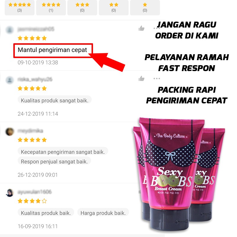 [Bisa COD] Sexy Boobs Breast Cream The Body Culture Original BPOM Pengencang  Pembesar Payudara