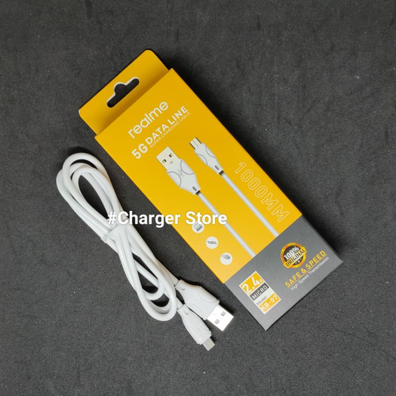 Kabel Data Realme 2.4A Fast Charging Micro USB 5G Data Line Quick Charge