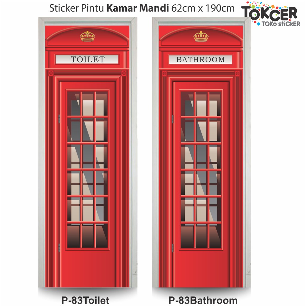 Stiker Pintu Toilet/Bathroom BOX LONDON