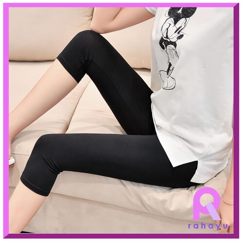 Legging Spandex Pendek / Celana Lejing Spandek 3/4 / Leging Selutut / Laging Warna Lengkap