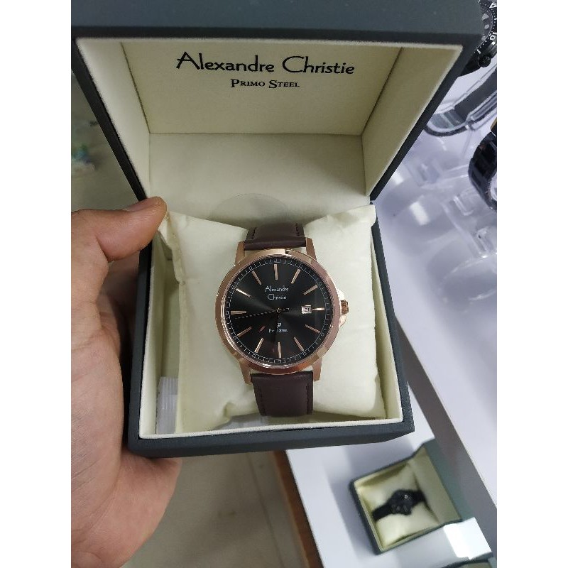 jam tangan alexandre christie primo steel pria murah