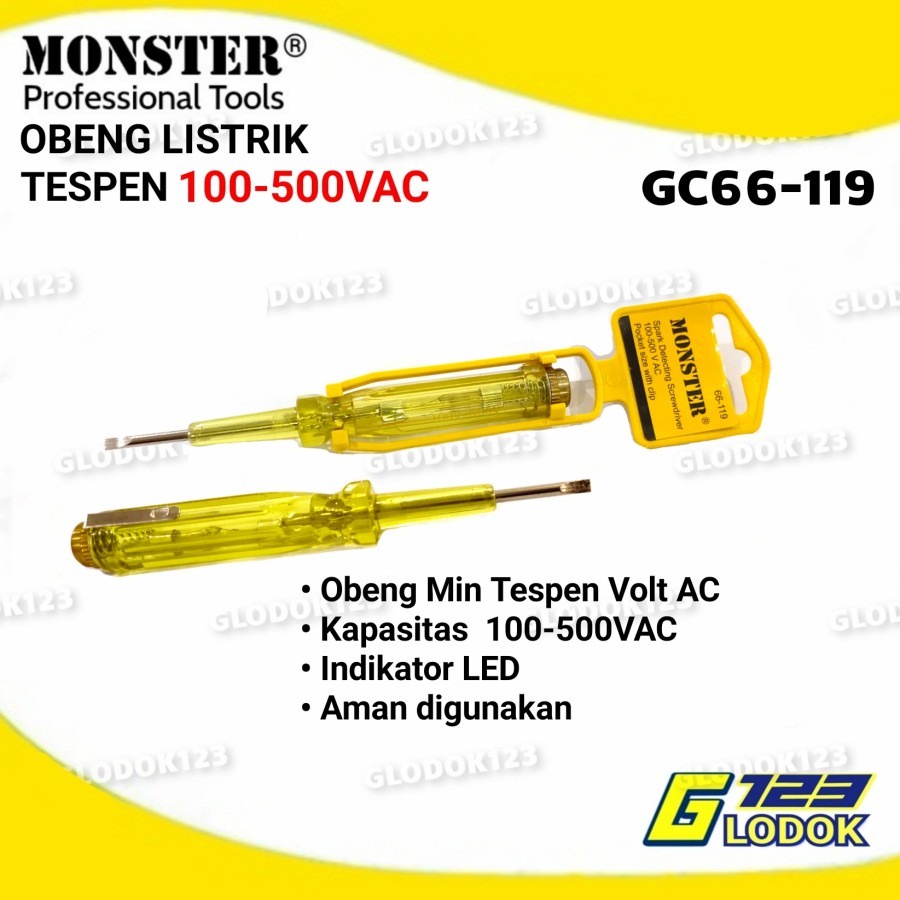 Obeng Min Tespen 100-500 VAC Lampu Indikator Digital Testpen Listrik