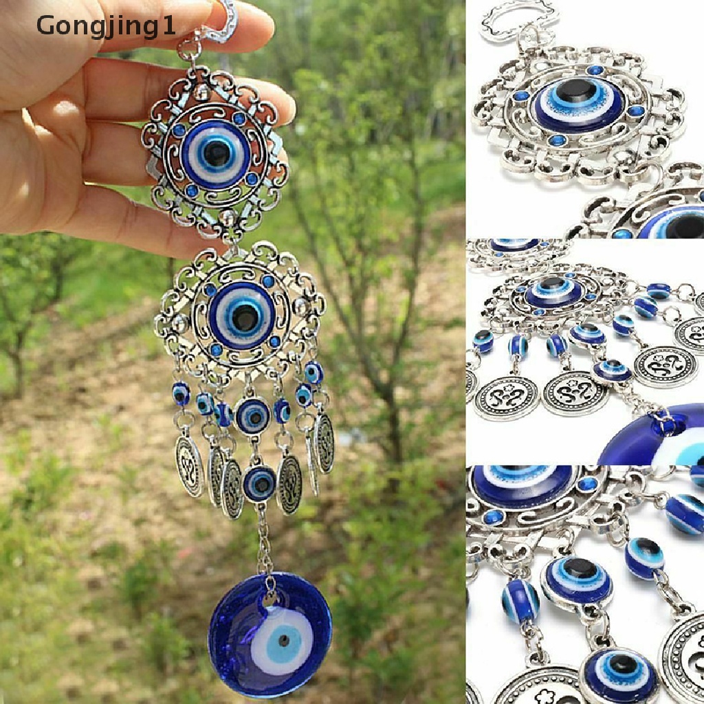 Gongjing1 Lonceng Angin Gantung Model Mata Jahat Turki Untuk Dekorasi Rumah
