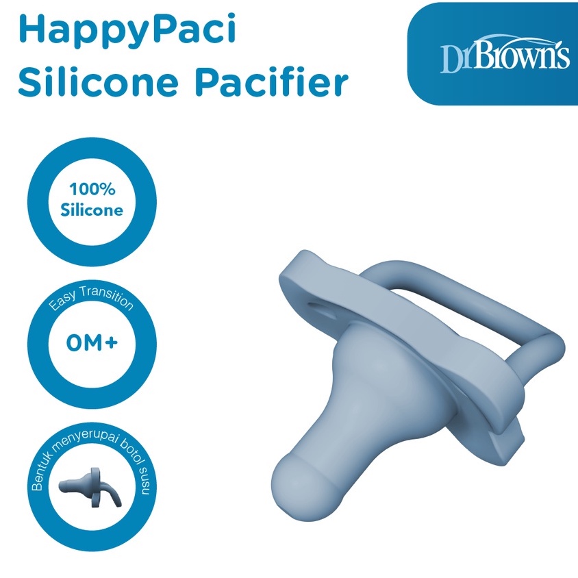 DR BROWN`S MURAH HAPPYPACI SILICON PACIFIER 0M+ EMPENG BAYI / DOT BAYI NEWBORN