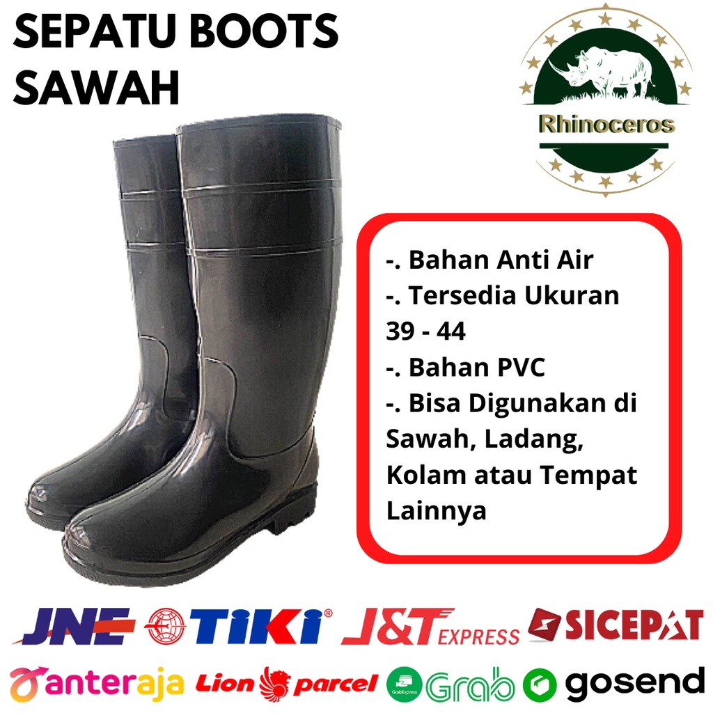 Sepatu Boots Karet Sepatu Sawah Petani Pendek Elastis