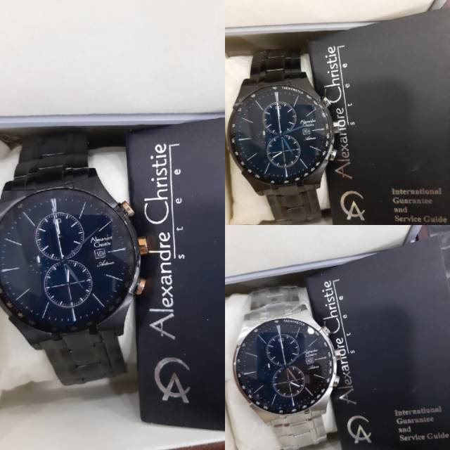 Jam Tangan Alexander AC 6467 Tali Stainless Mesin Baterai Original