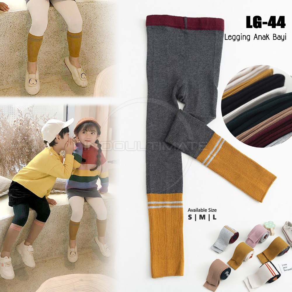 1Pcs Legging Anak Bayi Balita Celana Panjang Kaki Buka Anak Balita Perempuan Laki Laki LG-44 Celana Leging Bayi Import Murah Bawahan Celana Anak Balita Cewek Cowok