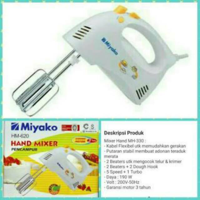 Miyako Hand Mixer Tangan HM 620 - HM620