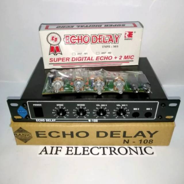 Box dan Kit Digital Echo Delay plus 2Mic 303
