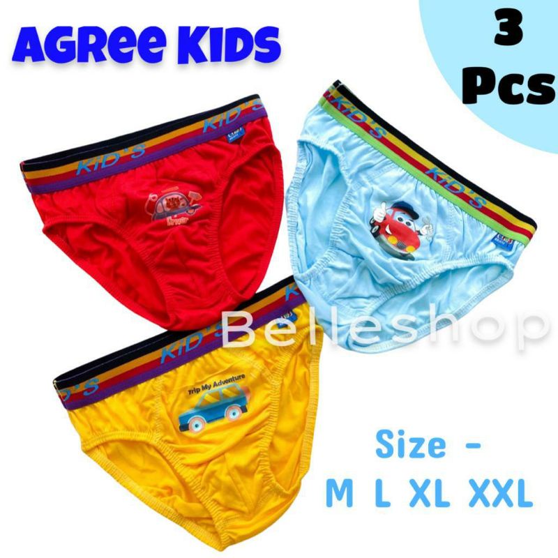 3 pcs CD Celana Dalam Anak Laki AGREE Kids [ CD-AG101 KL ]