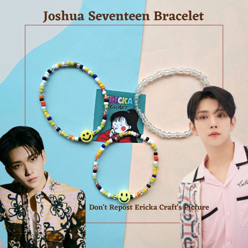 JOSHUA SEVENTEEN BRACELET BEADS SMILE GELANG MANIK KPOP IDOL KOREA BY ERICKA CRAFT