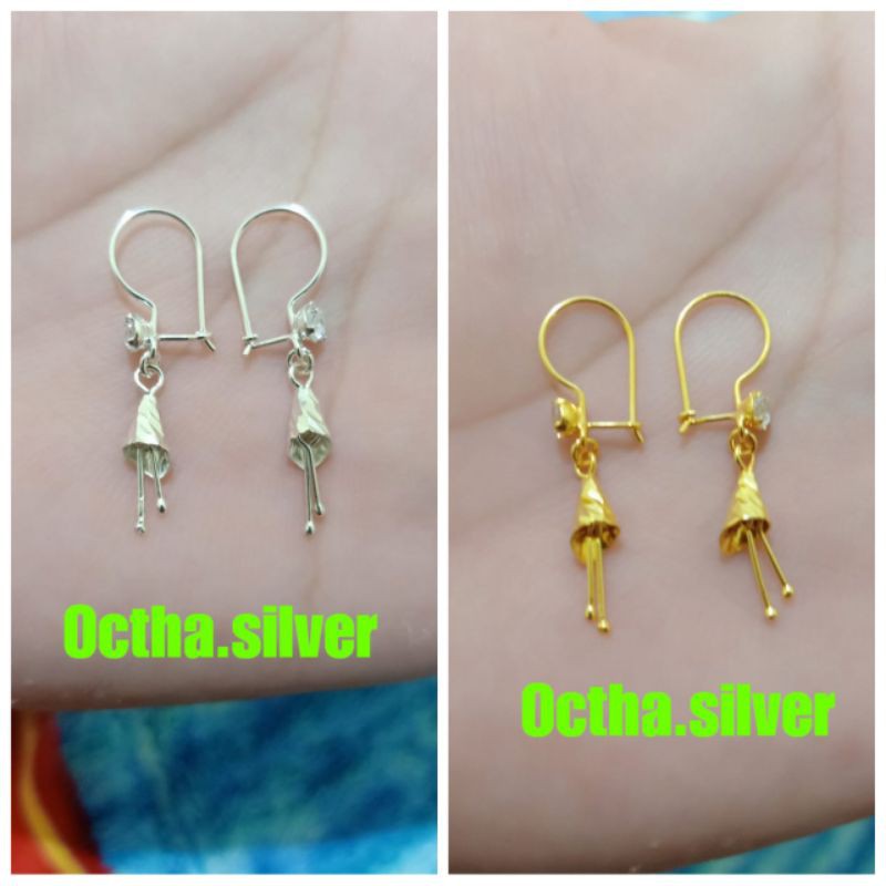 ANTING DEWASA PERAK 925 LAPIS MAS ASLI