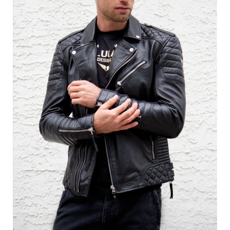 Jaket kulit ramones jaket kulit domba asli