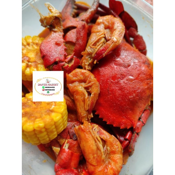 

Kepiting Mix Udang Pancet Saus Padang /Seafood Mix