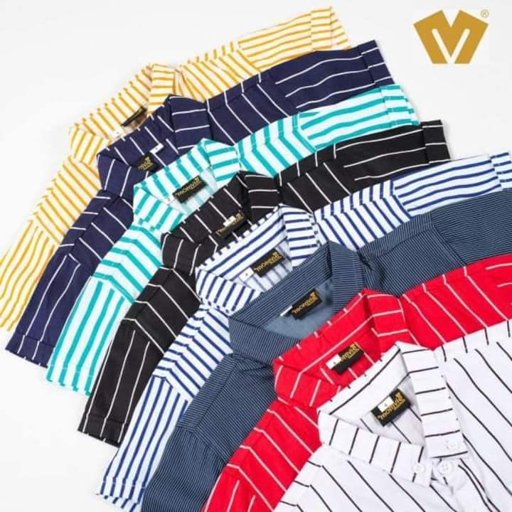 RAF MOMVIE Kemeja Salur Baju Atasan Anak Laki-Laki