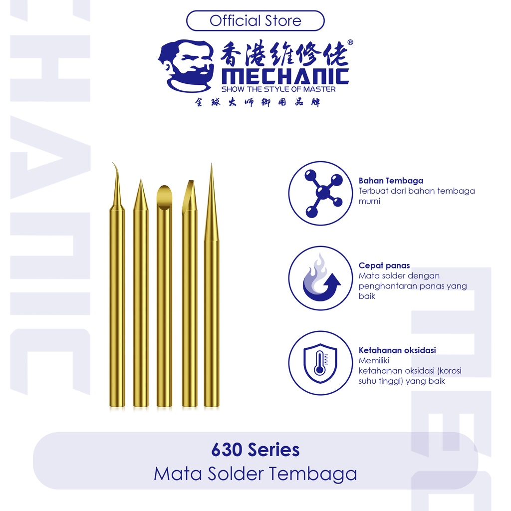 MECHANIC 630 Series Mata Solder Station - Mata Solder Tembaga Original