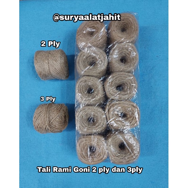 Tali Rami Hantag bahan goni 2ply dan 3ply =rp.7.800/1gulung