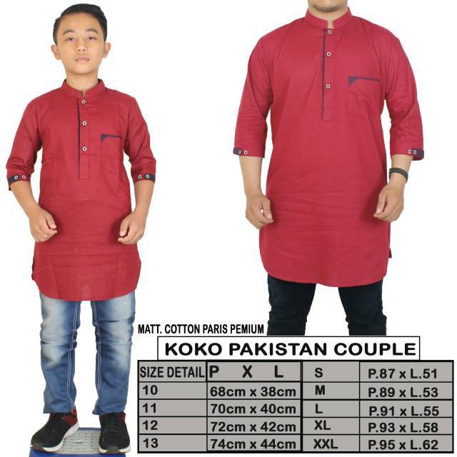 Baju koko pakistan couple ayah dan anak putih