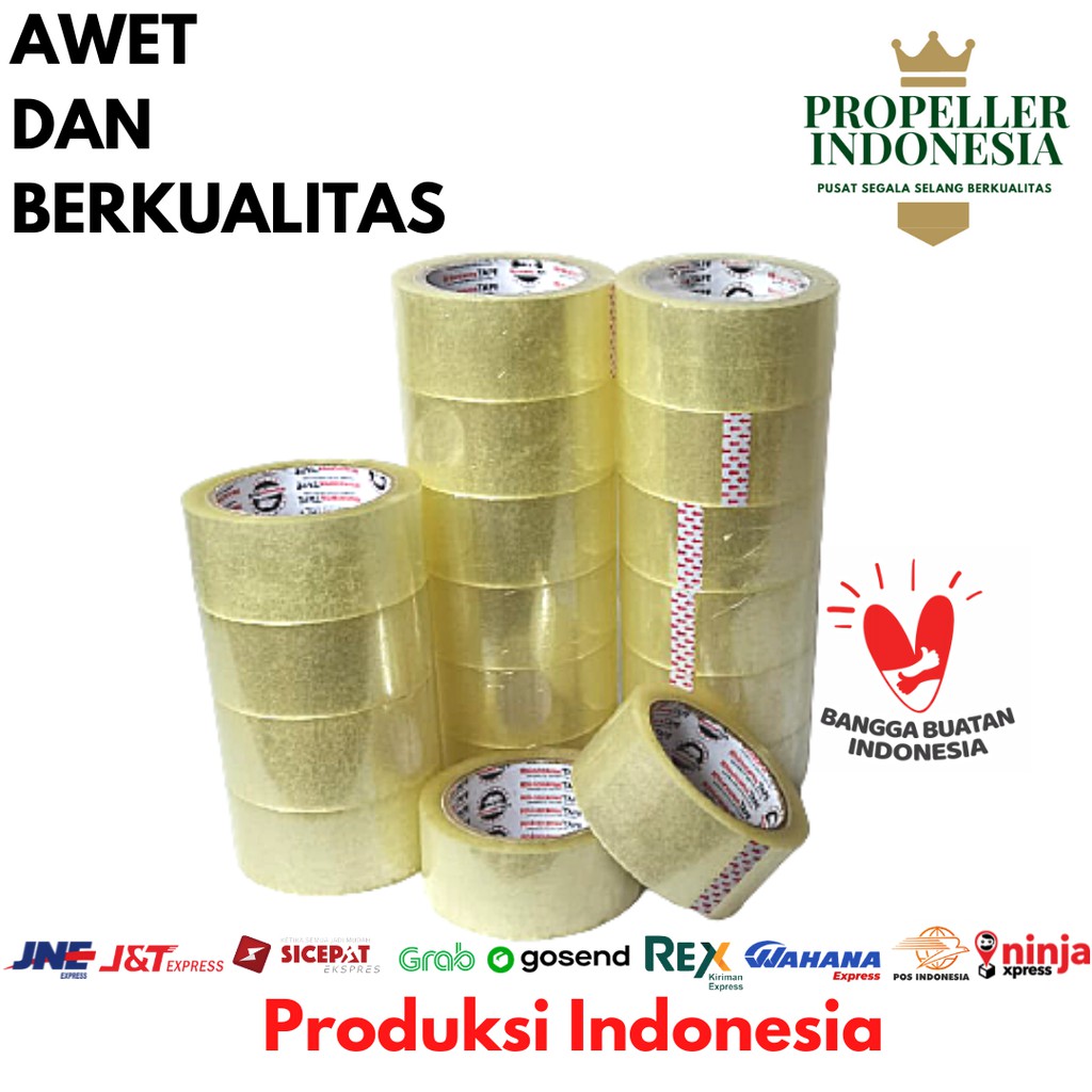 Lakban Bening Selotip Solatip Solasi Isolasi Clear 2inci 45mmx90 yard