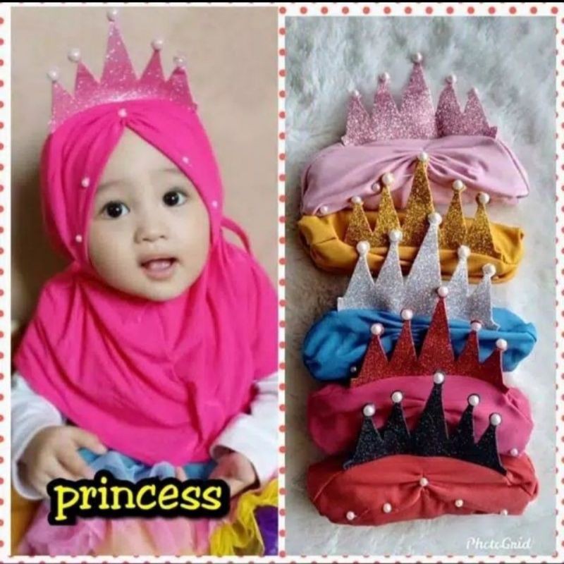 Jilbab Crown Anak bayi Instan 0-3 Tahun Bahan Lembut Adem | Hijab baby sekolah Tk newborn lucu Premium kekinian | Kerudung Perempuan Sd Terbaru 6-12 Bulan