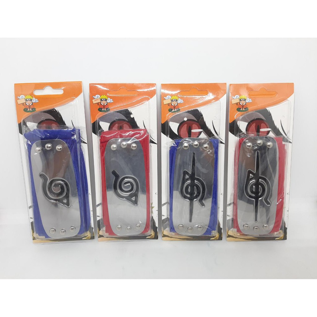 Headband Ikat Kepala Konoha Akatsuki Anime Naruto Premium Import