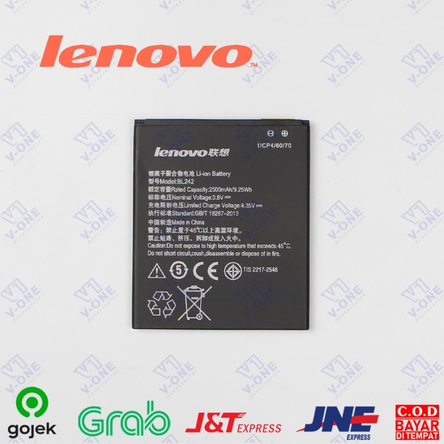 OPP/CPP BATERAI BATRE BATTRY LENOVO A6000 A6010 A6600 plus BL242 ORIGINAL 100%