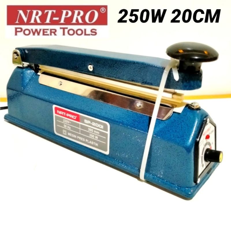 MESIN PRES PLASTIK 200MM 250WATT IMPULSE SEALER BODY BESI NRT PRO