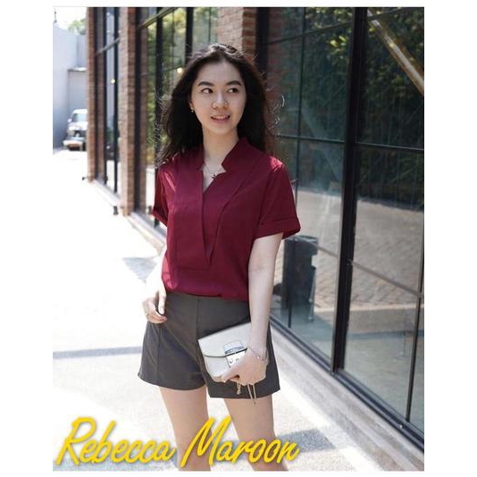 [Rebecca Top BC]Blouse wanita twiscone Varian warna