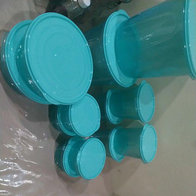 Bambang Kopdar Toples Plastik Warna Biru Tosca Isi 12pcs Bpa Free Microwave Safe