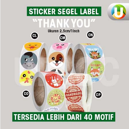 

[Isi 100Pcs - Part 20] Stiker Segel Thank You For Your Order Stiker untuk Kemasan Stiker Amplop