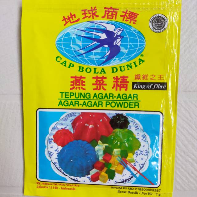 

Agar Agar Cap Bola Dunia 7 Gram