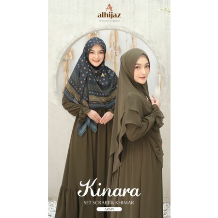 READY Gamis Kinara Set Scarf original by Alhijaz