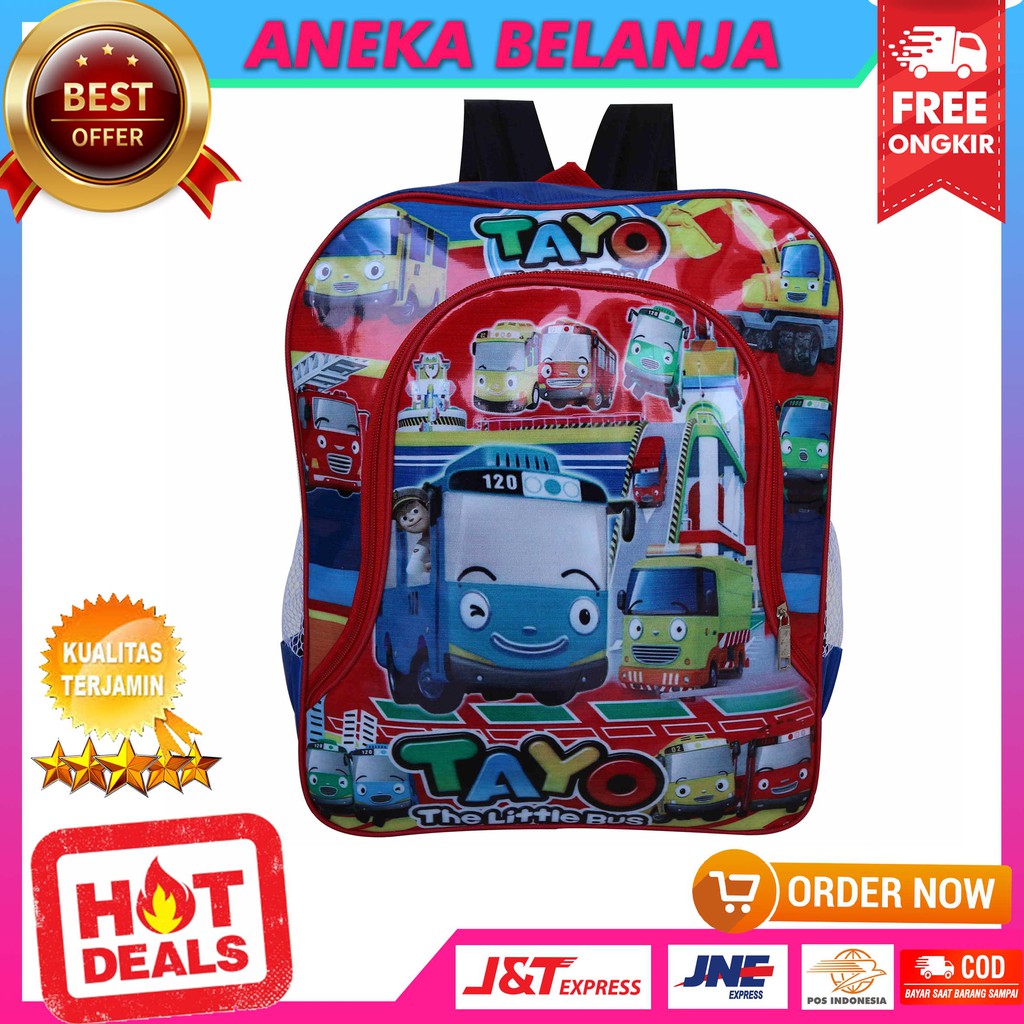 Ready Stock Tas Punggung Anak Cowok Gambar Kartun Lucu Terbaru Stylish Tas Sekolah PAUD TK SD Casual