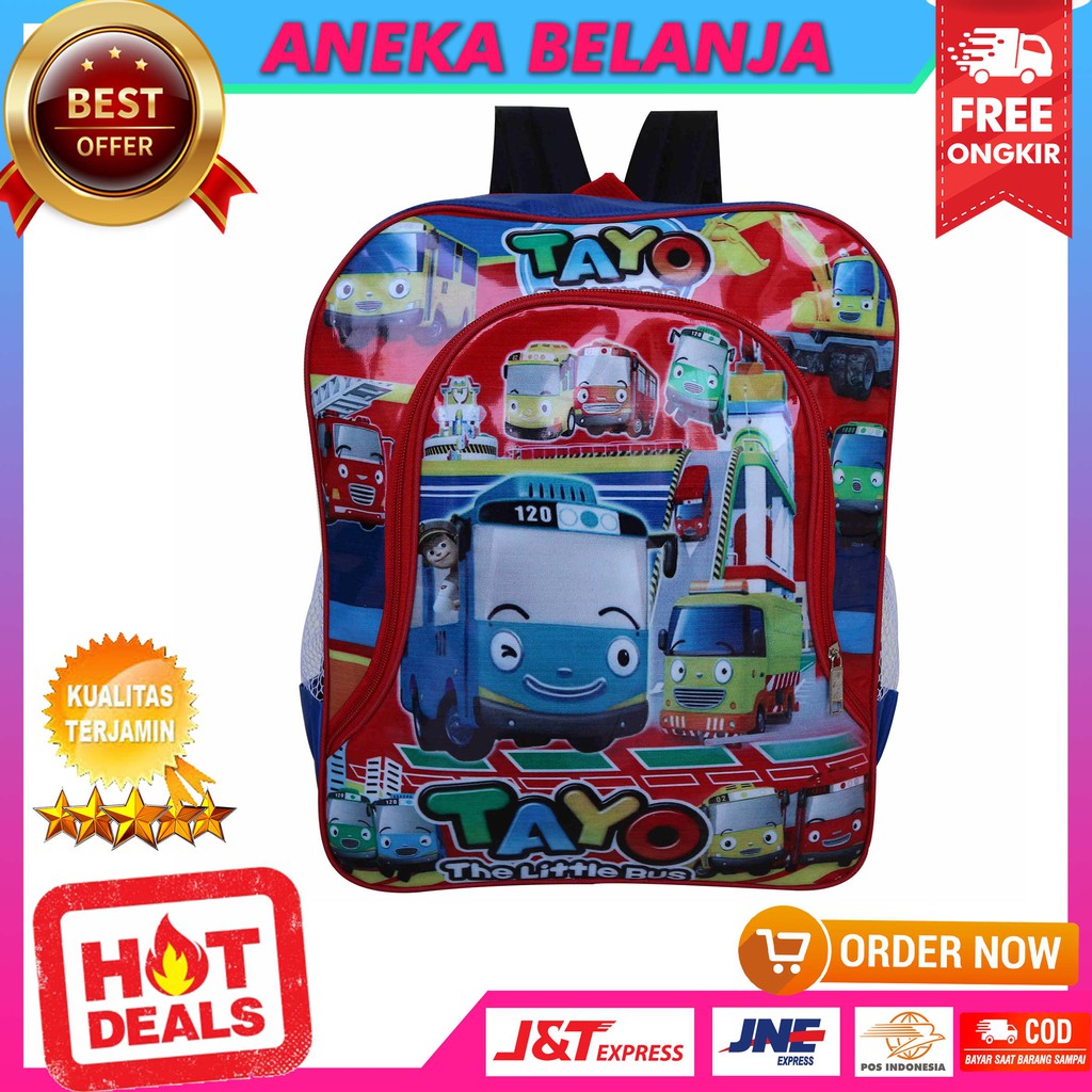 Ready Stock Tas Punggung Anak Cowok Gambar Kartun Lucu Terbaru Stylish Tas Sekolah PAUD TK SD Casual