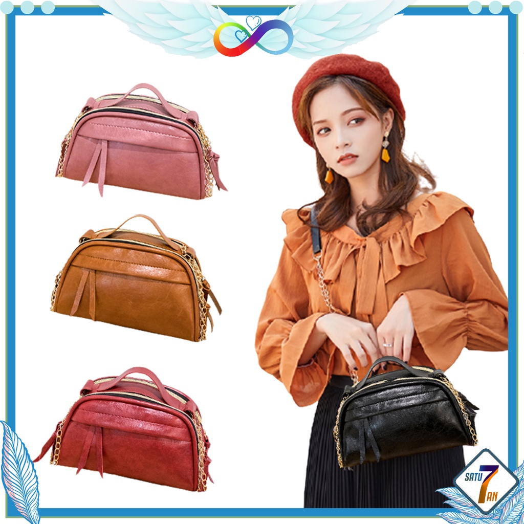 Satu7an T167 Tas Selempang Wanita Tas Import Tas Wanita Sling Bag Wanita  Top Handle Bag PU