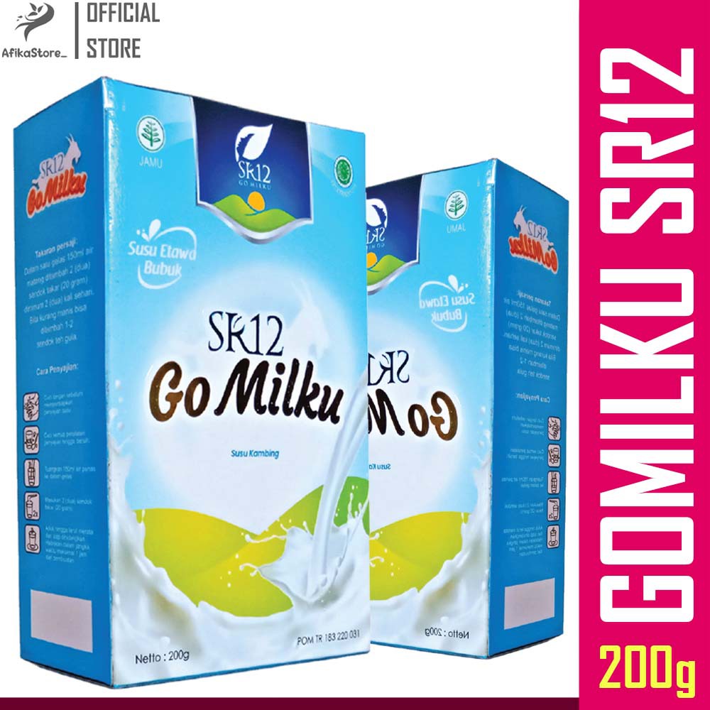 Go Milku Sr12 - Susu Kambing Etawa - Gomilku sr12 Halal BPOM Melancarkan Asi - Netto 200gr &amp; 600gr