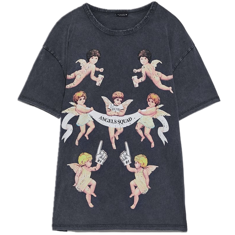 angel squad t shirt zara