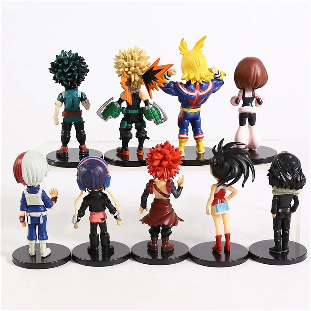 Figure Mainan Agustina Bahan PVC 9Pcs/Set Action Figure Gambar Age of Heroes Midoriya Izuku Model Anime