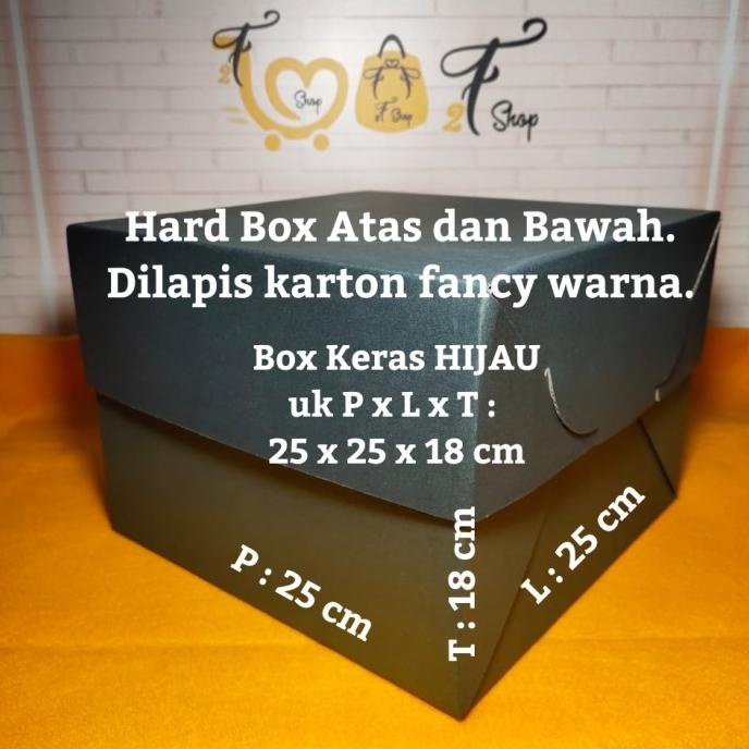 

Sale!!! Box Kotak Kue Hampers Gift Box Hijau P X L X T : 25 X 25 X 18 Cm - Paling Diminati