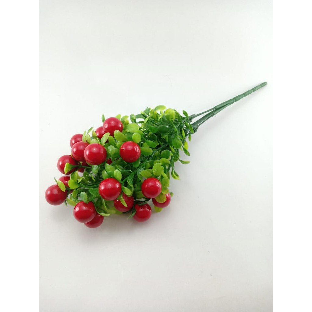 COD BUNGA BUAH BUNGA TANGKAI PLASTIK BUNGA ARTIFISIAL BUNGA PAJANGAN IMITASI BUNGA HIASAN BT9040-CERI