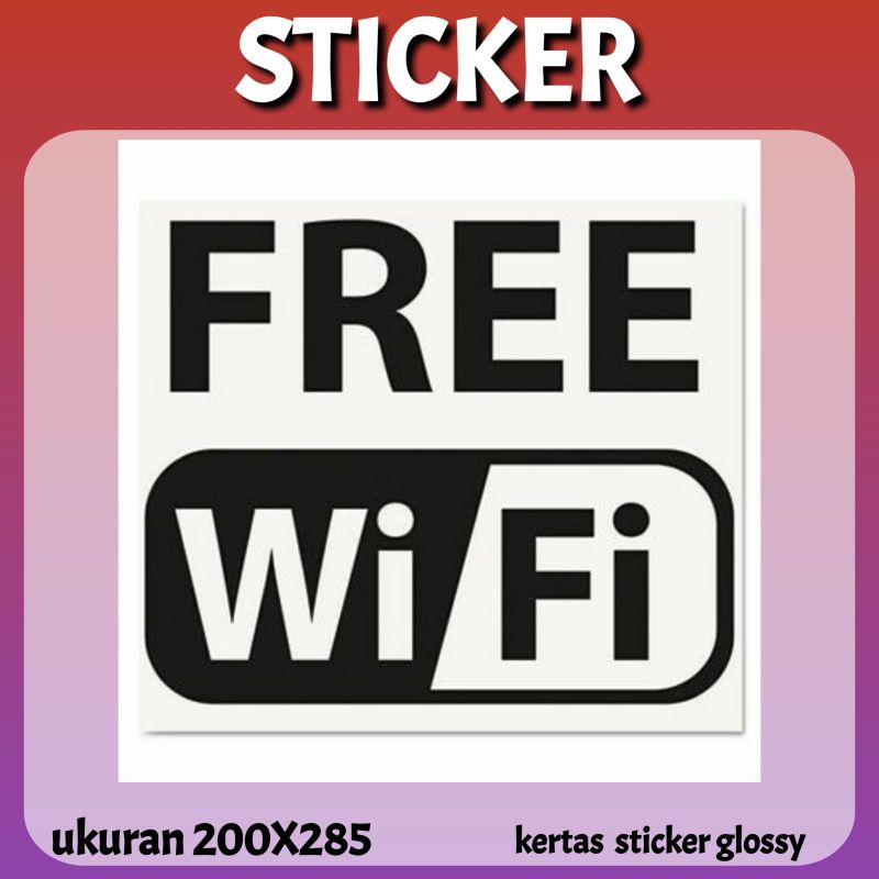 

STICKER FREE WIFI UKURAN A4. 792JK