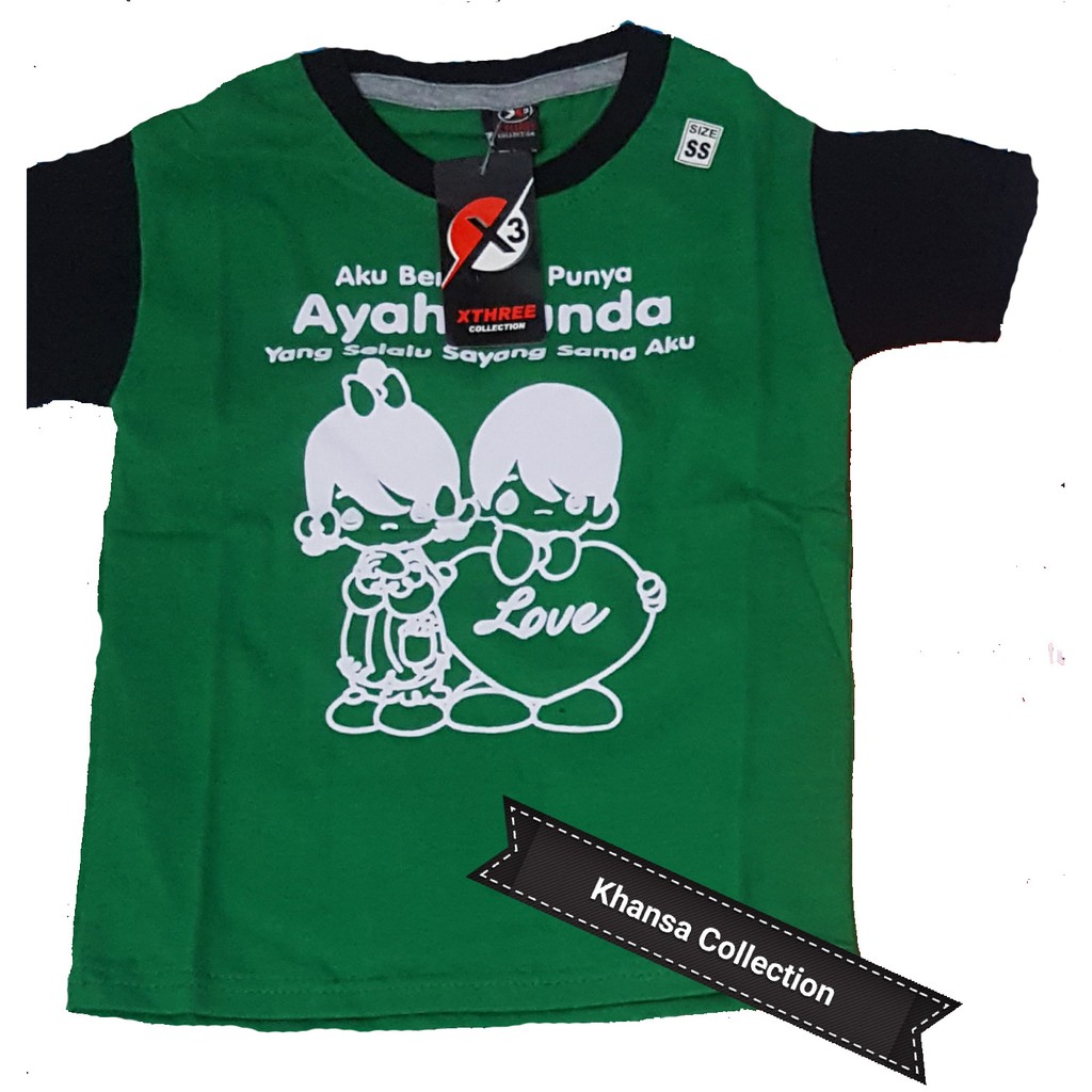 kaos baby boy 6 bulan AKU BERSYUKUR PUNYA AYAH BUNDA